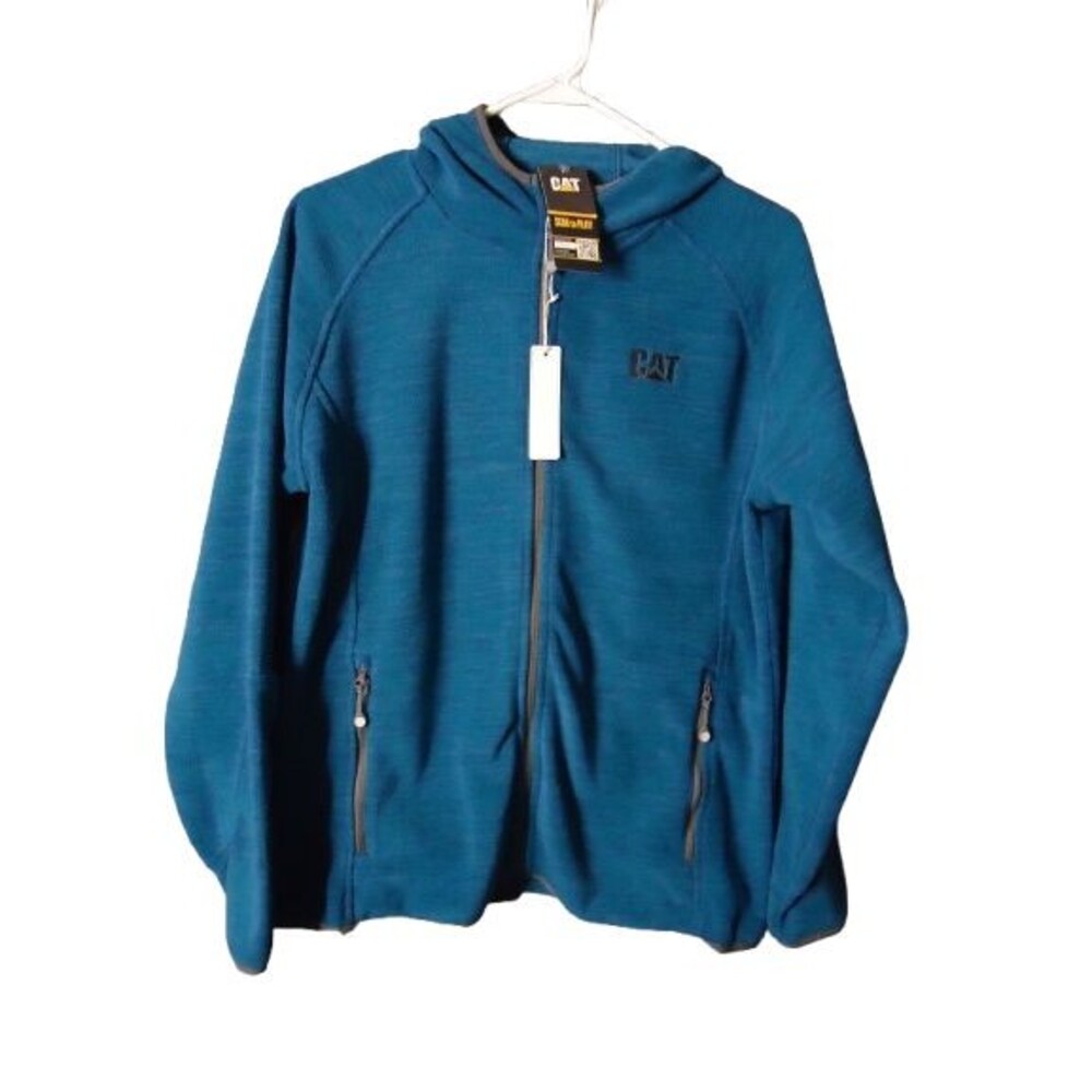 Devon & Jones Ladies Perfect Fit Full-Zip Fleece Hoodie Teal Large Caterpillar